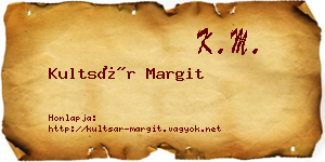 Kultsár Margit névjegykártya